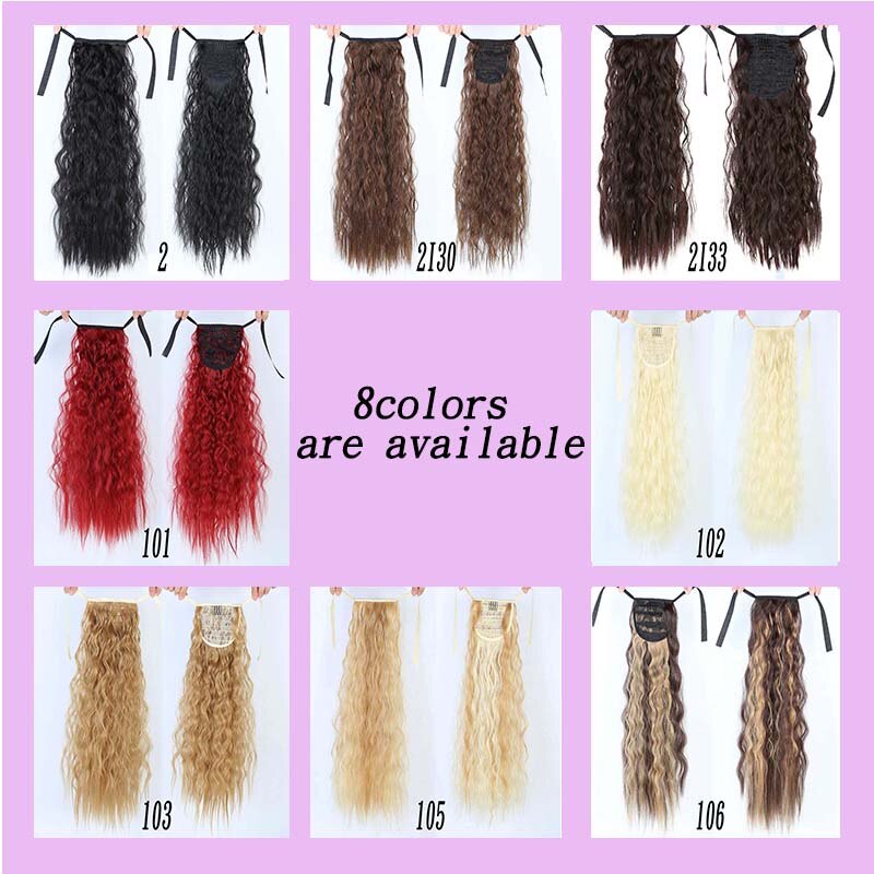 XUANGUANG For women Long ponytail Curly hair Hair extension Long hair Curly hair Banded ponytail