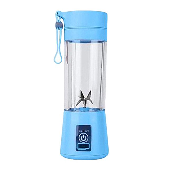 380 Ml Draagbare Juicer Elektrische Usb Oplaadbare Smoothie Blender Machine Mixer Mini Sap Cup Maker Snelle Blenders Keukenmachine: Blue