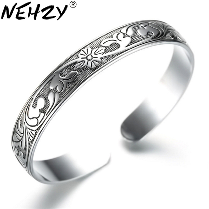 NEHZY – bracelet en argent S999 pour femmes, bijou de , nouveaux modèles féminins, feuilles de vigne de prunier, bracelets de