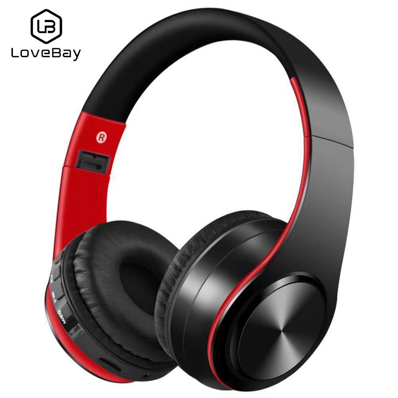 LOVEBAY Bluetooth Headphones Over Ear - Wireless Noise Cancelling, Foldable Stereo Headset with Microphone, Super Bass