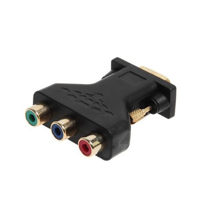 VGA to 3 RCA Adapter RGB Video Female to HD 15-Pin VGA Style Component Video Jack Adapter Plug VGA Converter Adapter: Default Title