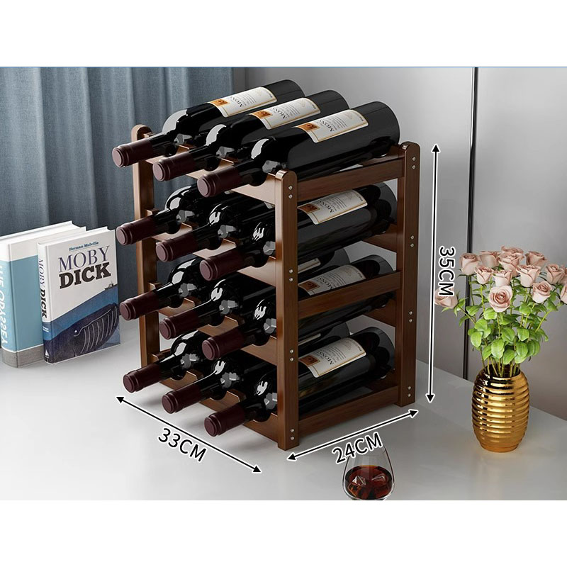 Rode Wijnrek Houten Raster Display Rack Huishoudelijke Wijn Opbergkast Plank Voor Thuis Keuken Wijnkelder Eetkamer Aanrecht: Army Green