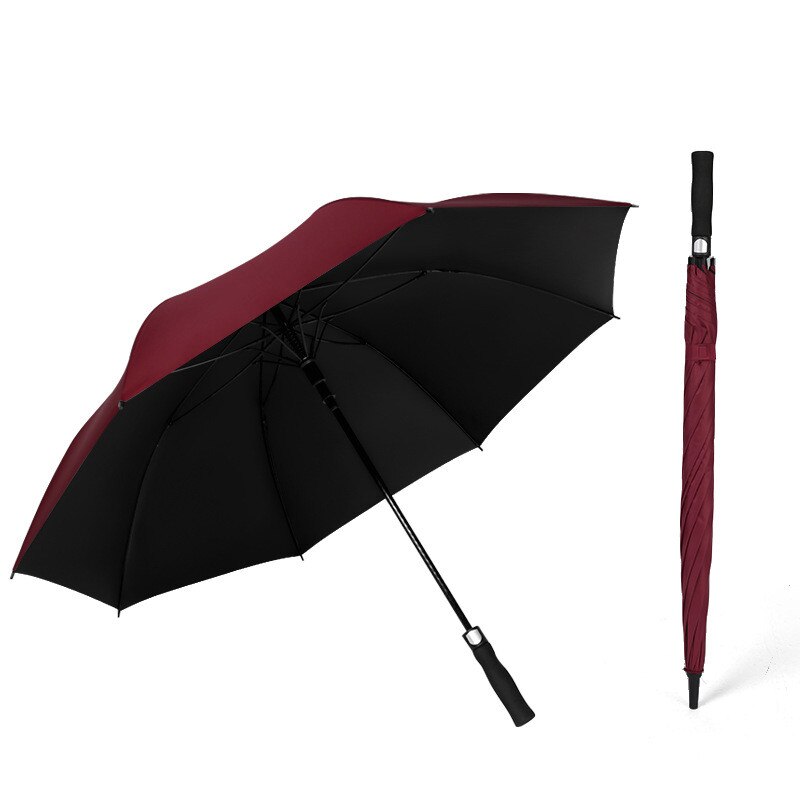 Umbrella Golf Umbrella Long Handle Umbrella High-end Men Increase Anti-storm Business Straight Male Umbrella Parasol Umbrella: Black
