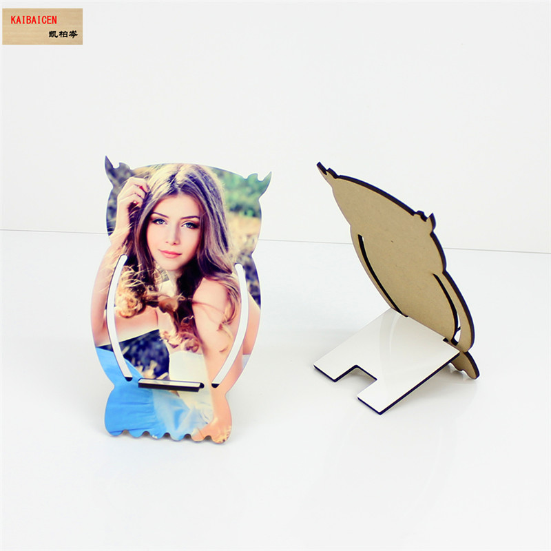Sublimation MDF blank Universal Phone Stand Holder Cute Desk Stand for 3.5-10 Inch Smartphones Heat press printing: 8DCK-006 owl
