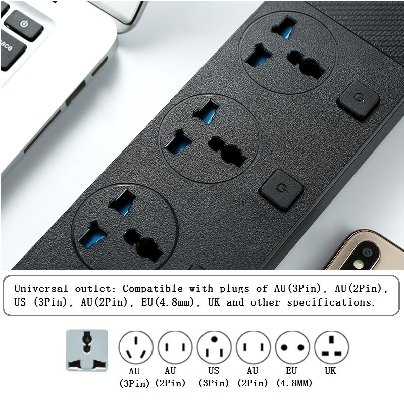 USB Power Strip EU UK US AU Universele Socket multifunctionele Home Office Charger Adapter Extension Socket