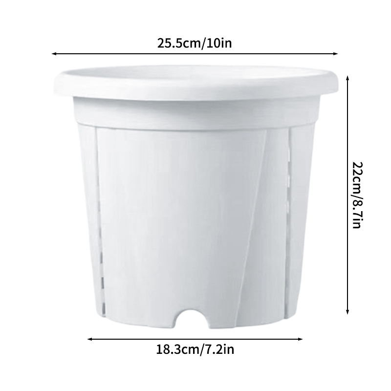 Plastic Green Plant Flower Pot Thickened Resin Gallon Pot Balcony Planting Flower Pot Root Control Breathable Seedling Planters: Red