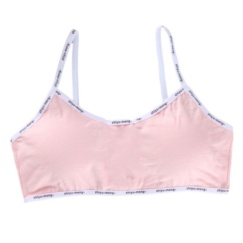Trænings bh'er piger teenager undertøj børn bh'er små børn pige studenter bh top tyndt undertøj til børn teenagere sommer m: Lyserød