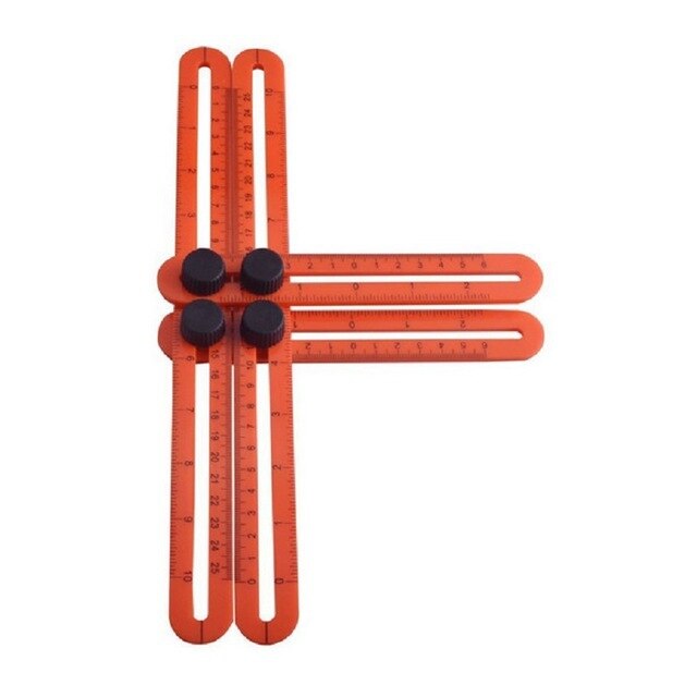ABS Movable Square Ruler Metric Ruler Measuring Angle Ruler Measuring Tool Folding Ruler Multifunctional Tool Construction