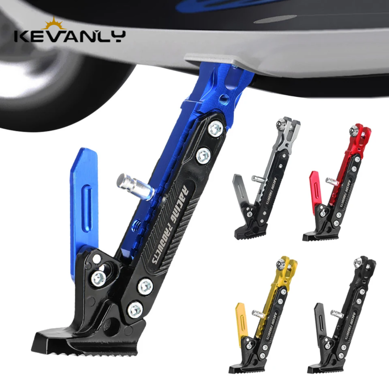 1 st Motorcycle Kickstand Parking Kick Stand Beugel Voet Side Statief Supportor Kruk Houder Crossmotor Motor Accessoires