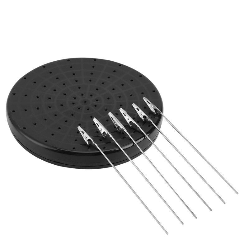 360-Rotating Spray Paint Stand Base with 6 Metal Alligator Clip Rods for Model Building Tool Set