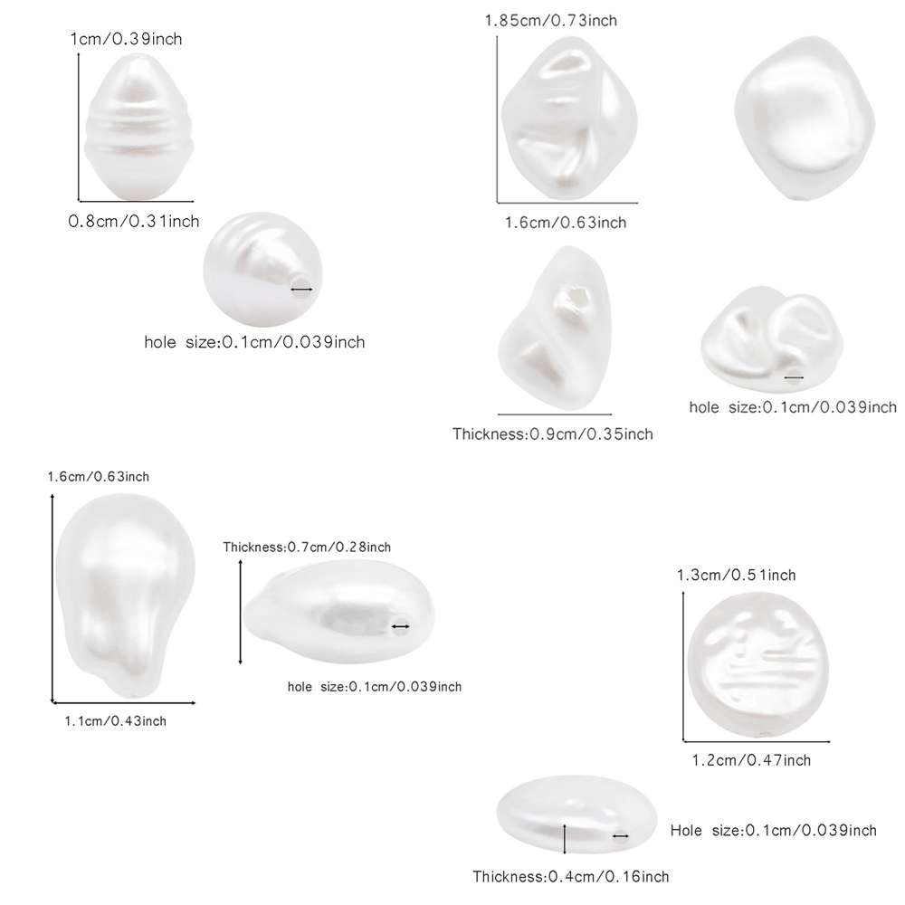 20-40 stücke ABS Barock Imitation Perle Perle Mit Strukturierte Oberfläche Gerade Loch Unregelmäßige Lose Perlen Für DIY Handwerk schmuck Machen: Grau