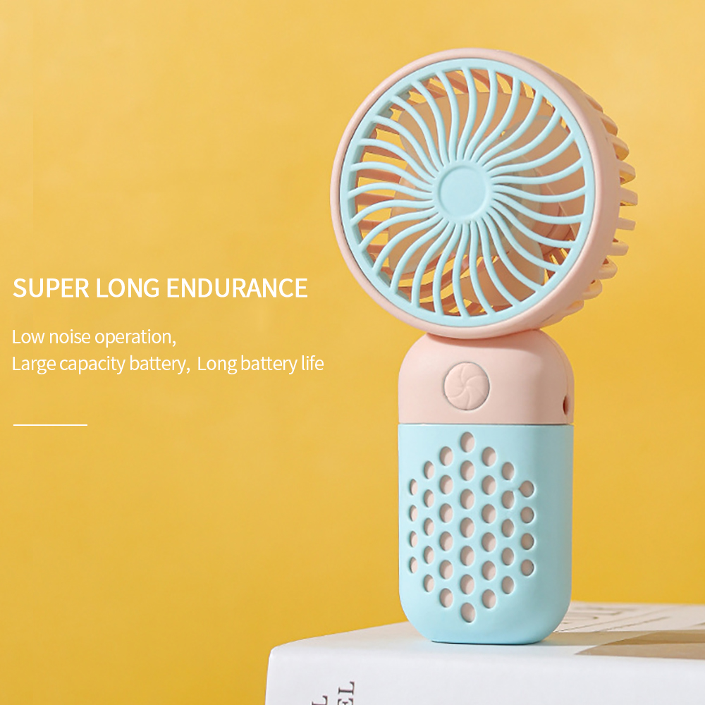 Mini ventilador portátil portátil, USB recarregável, esportes ao ar livre, refrigeração, tamanho de bolso, baixo ruído, presentes de estudante, novo, 2021, 1pc
