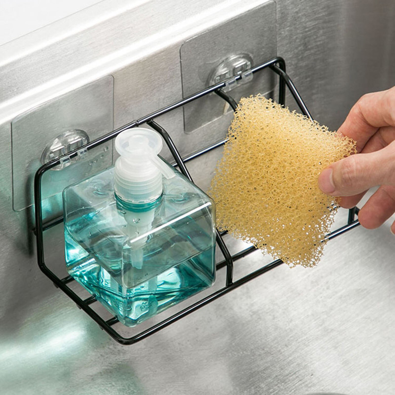Badkamer/keuken organizer - transparant - 2 lagen - 30 x17 x26 cm | Leen Bakker