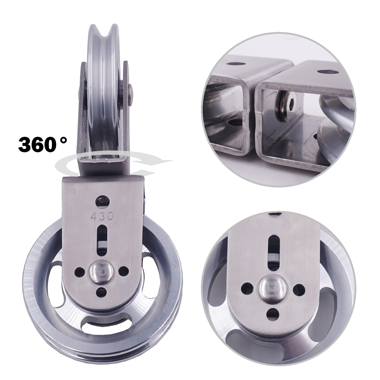 Gym Fitness Double Pulley for DIY Home Cable Machine Heavy Duty Metal Wheel Loading Strength Lifting Workout Sport Accessories