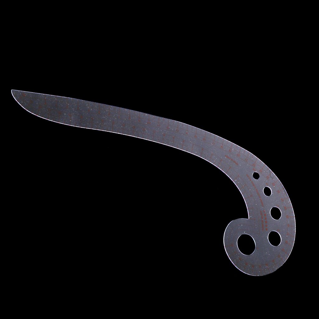 Styling Hard Plastic Ruler Hip Comma Straight Ruler Spline Sewing Tool 11.8 inch Long