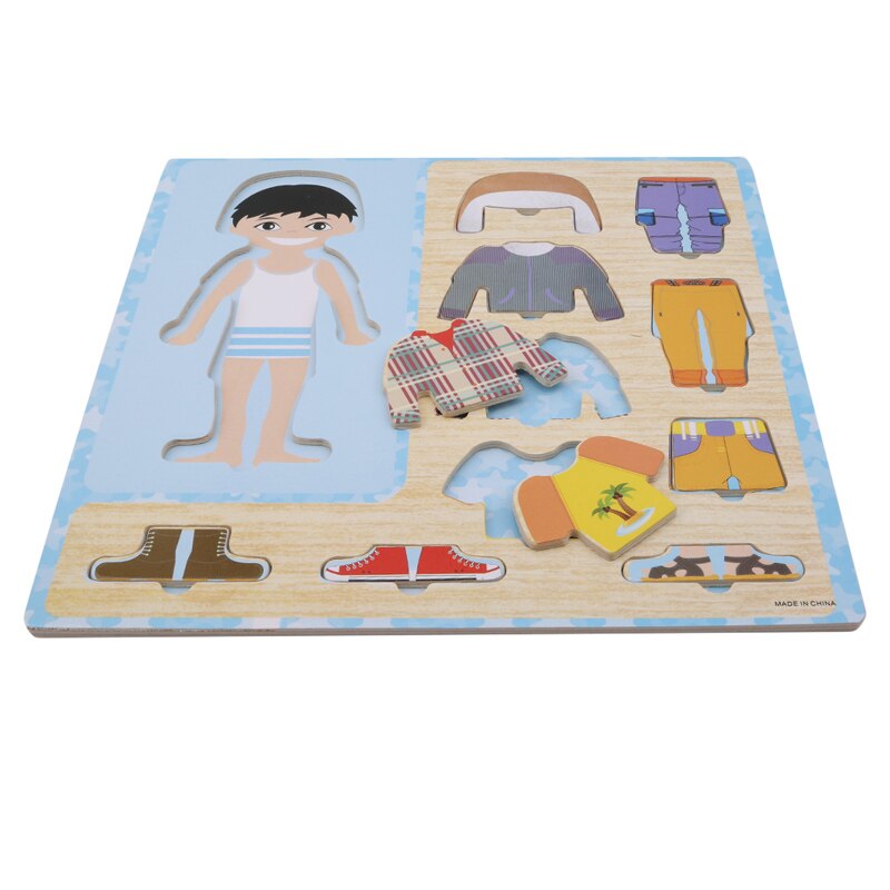 Juguetes educativos para niños, figuras de puzle para edades tempranas, juegos para bebés y niñas, juguetes de vestir, , ropa de bebé, rompecabezas a juego