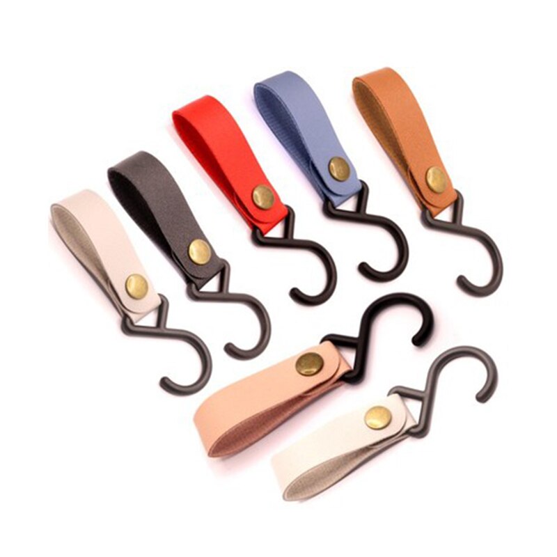 5 Pcs Outdoor Camping Driehoek S-Vormige Haak Pu Leer Haak Wind Touw Sleutelhanger S Haak Tent Pu Waslijn haak Thuis