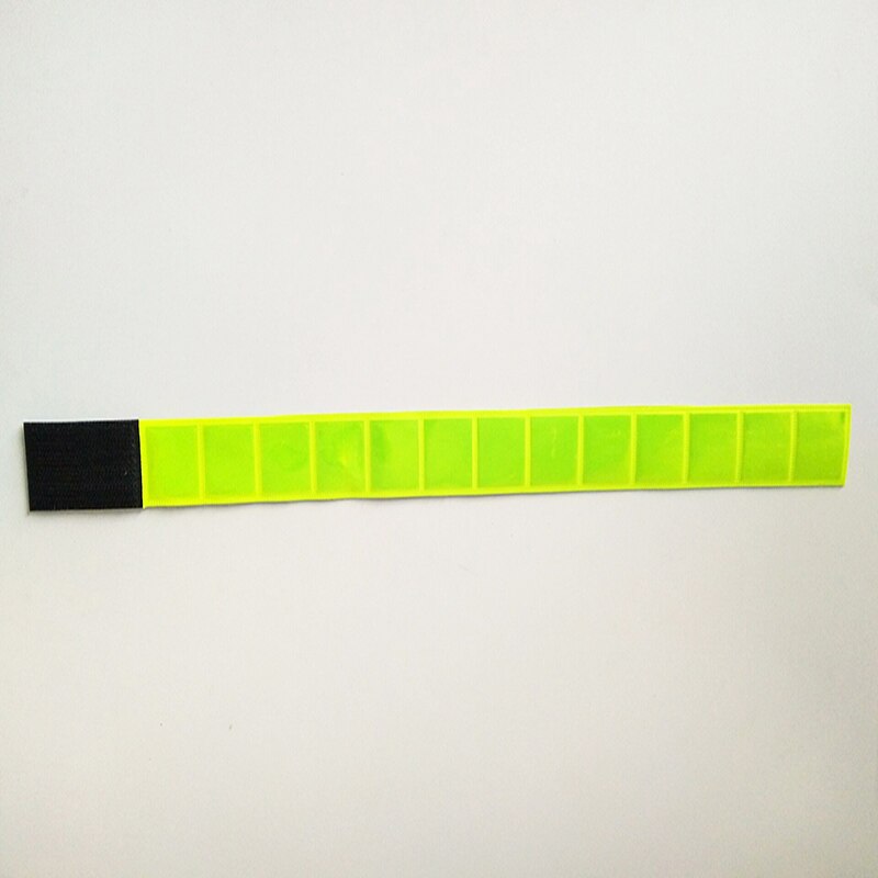 38cm miękkie bransoletki z pcv odblaskowe opaski na rękę opaska na kostkę paski na nogi odblaskowe taśmój na noc bezpieczeństwo ruchu: fluorescencyjny żółty