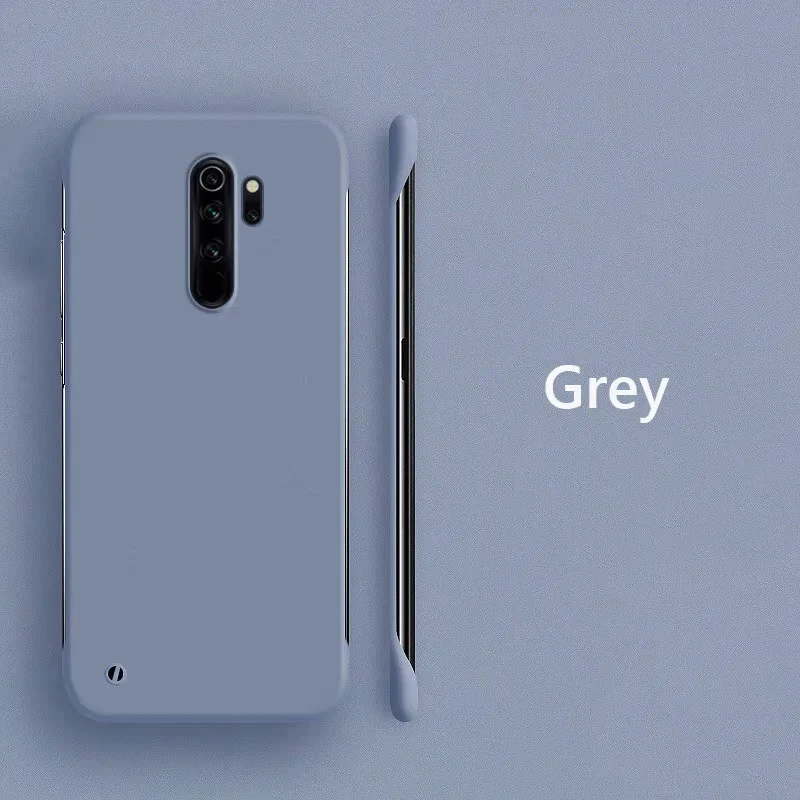 Frameless Slim Matte Hard PC Back Cover Case For Xiaomi Redmi Note 8 Pro Note8 Pro ShockProof Fundas Coque: wine red