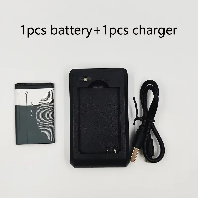 BL-5C 3,7 V 1200mAh batería BL 5C baterías recargables para Nokia 2112 2118 2255 2270 2280 2300 2600 2610 3125 3230: Rosa