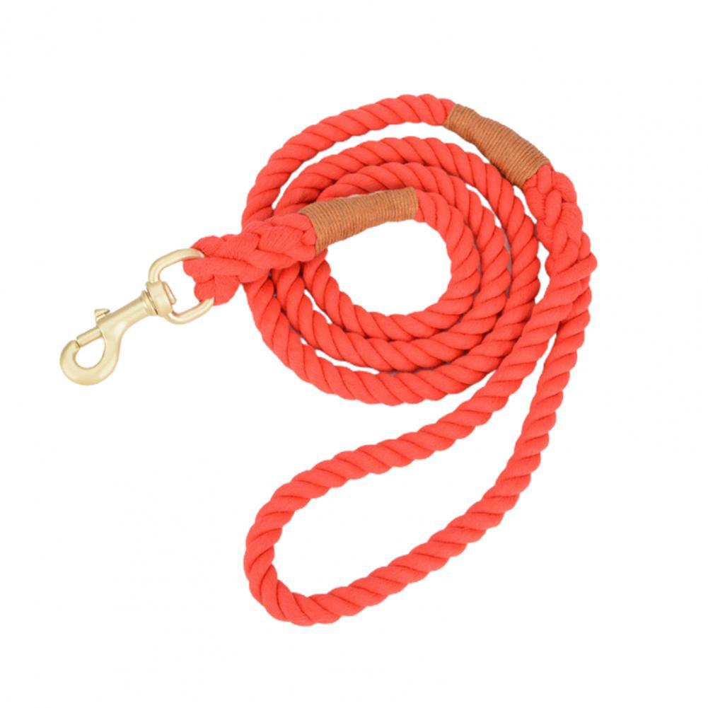 Pet Traction Rope Eco-friendly Dog Strap Woven Anti-scape Long-lasting Walking Dog Leash Rope: Red