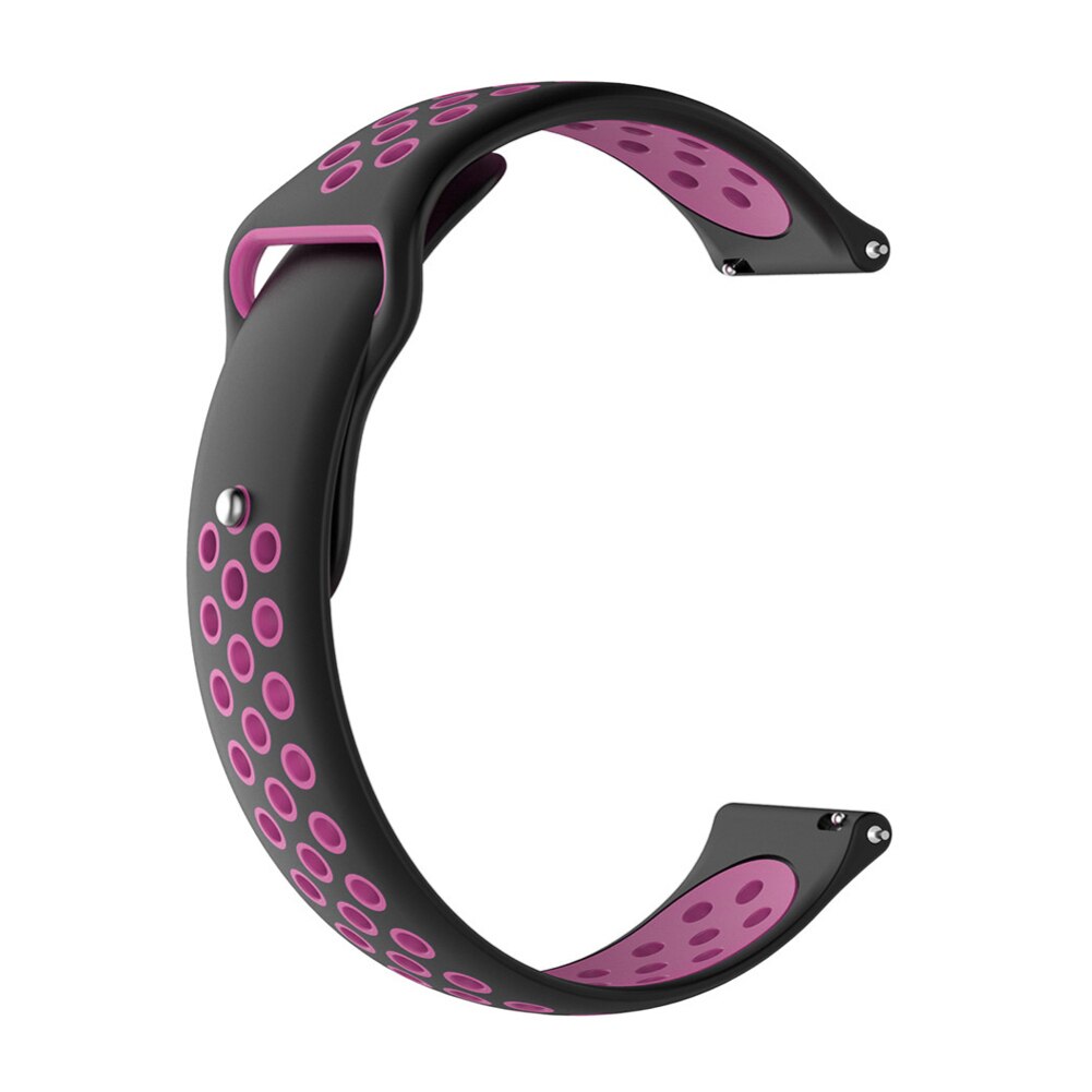 Correa de silicona para Garmin vivove HR / Vivoactive 3, repuesto de correa deportiva para Reino Unido: black rose pink