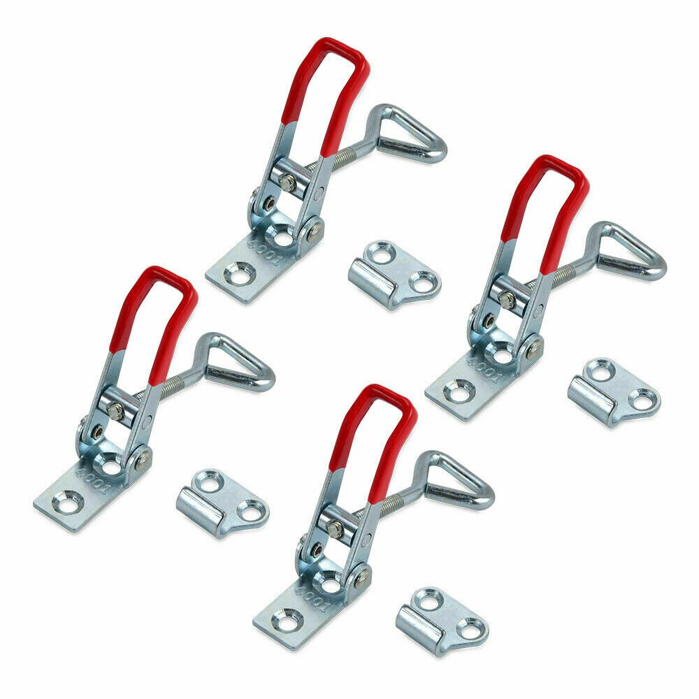 4 Pcs Toggle Latch Catch Toggle Clamp Adjustable Cabinet Boxes Case Lock Hasp