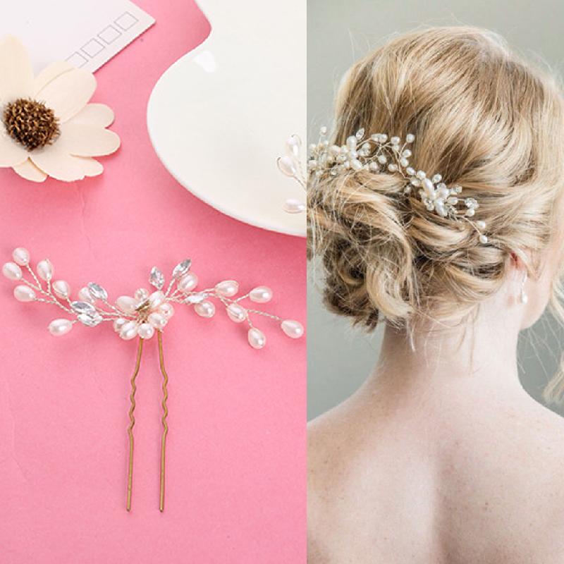 Festival Wedding Hair Accessories Bridal Hair Stick Floral Hairpin Beautiful Headdress Plait Hair Clip Vine Accessories