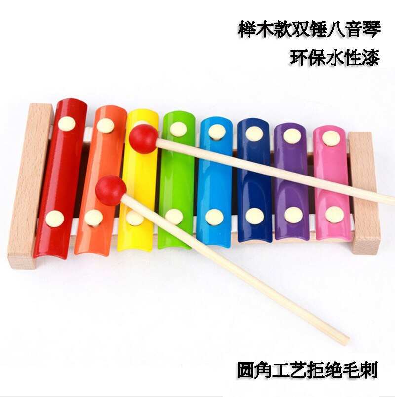 1 pieza de dibujos animados Mingrui tocar piano niños música xilófono educación temprana instrumento instrumental Orff