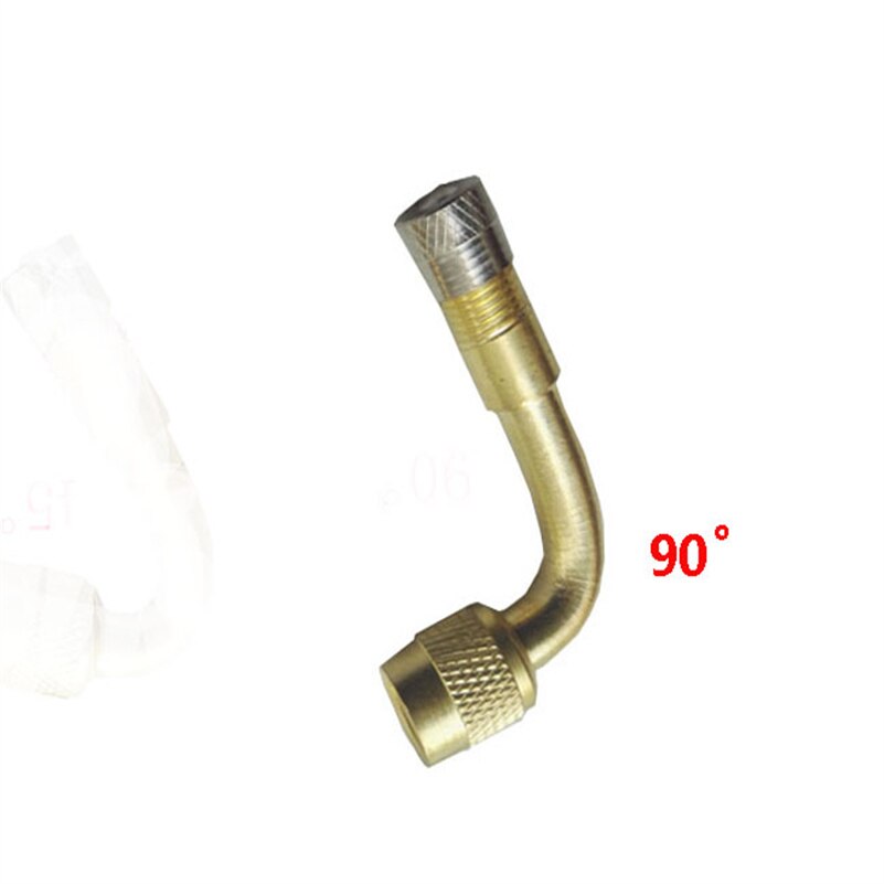 1Pc 45/90/135 Graden Air Tyre Kleppen Voor Vrachtwagen Motorfiets Fietsen Accessoires Adapter Auto Klep Uitbreiding Stem Messing hoge Kwal: 1pcs 90 degrees