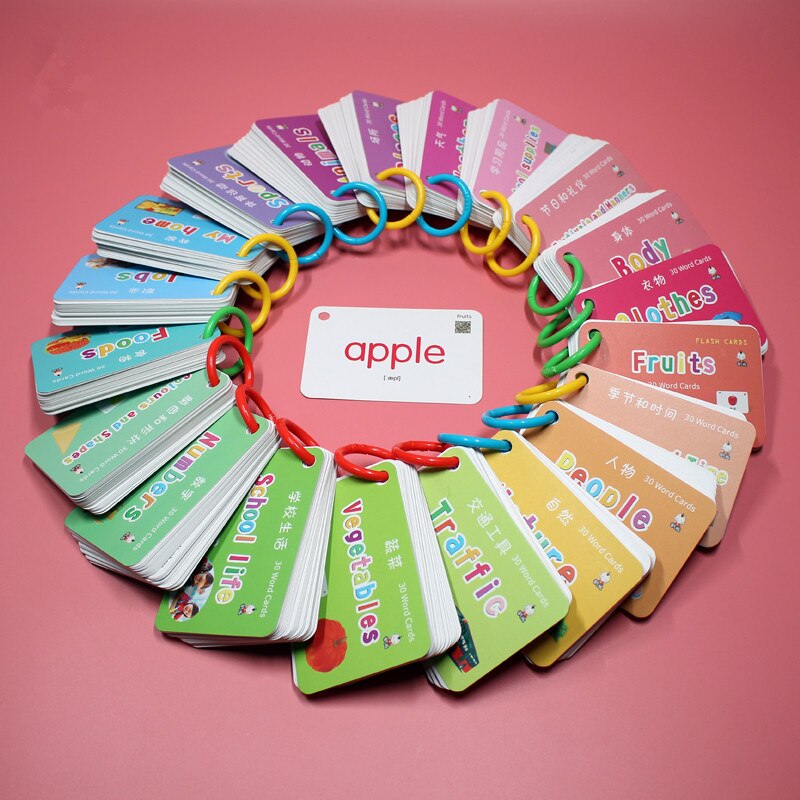 32 Stks/set Fruit Groenten Chinese & Engels Flash Kaarten Pocket Kaart Baby Chlidren Educatief Speelgoed