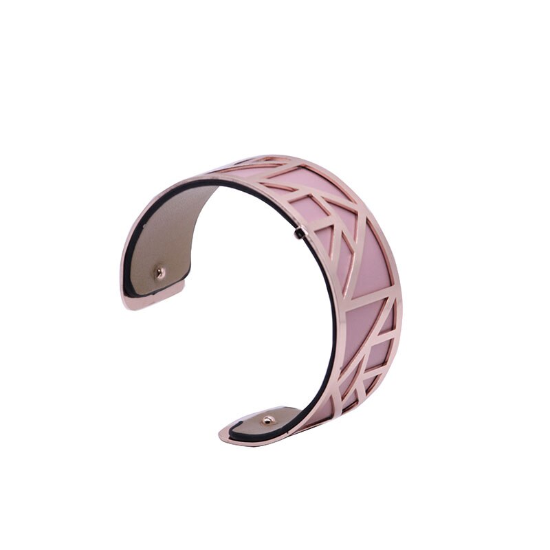 Pulsera de cuero de Argent para mujer, brazalete de Color oro rosa, pulseras intercambiables de Egipto: WZ0049