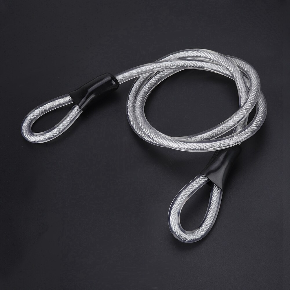 120cm Lengthen Durable Steel Wire Rope Security Cable with Sealed Looped Ends Diameter 8mm