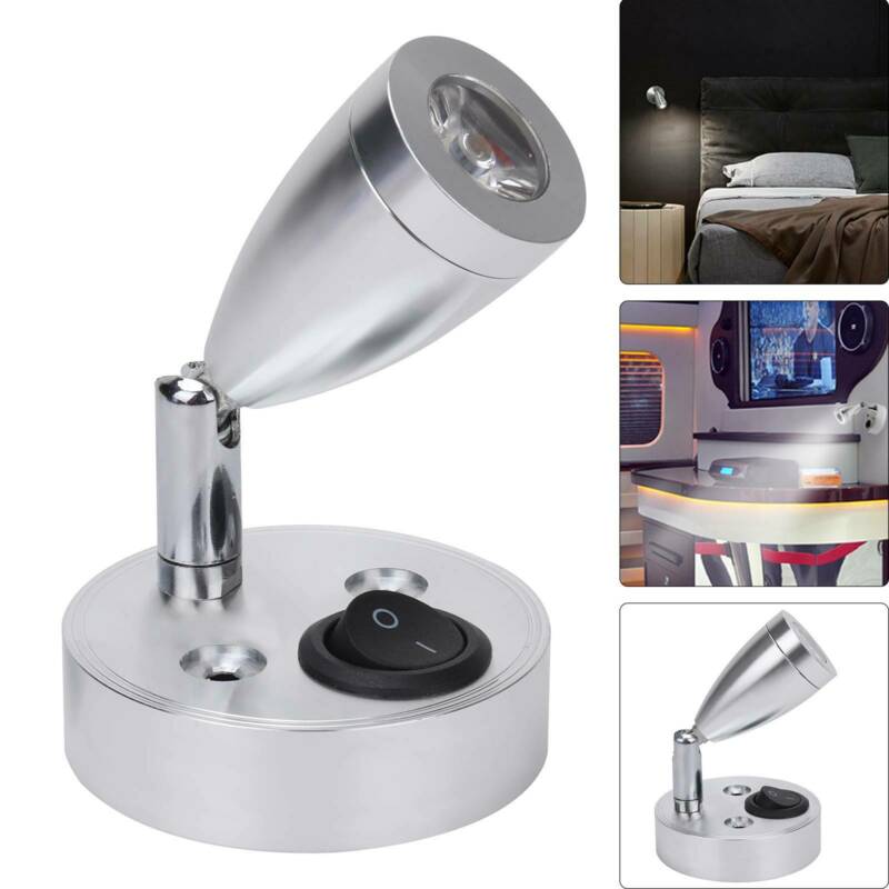12V LED Spot lampe de lecture interrupteur pour camping-car caravane bateau RV camping-car camion lumière LED Spot applique murale