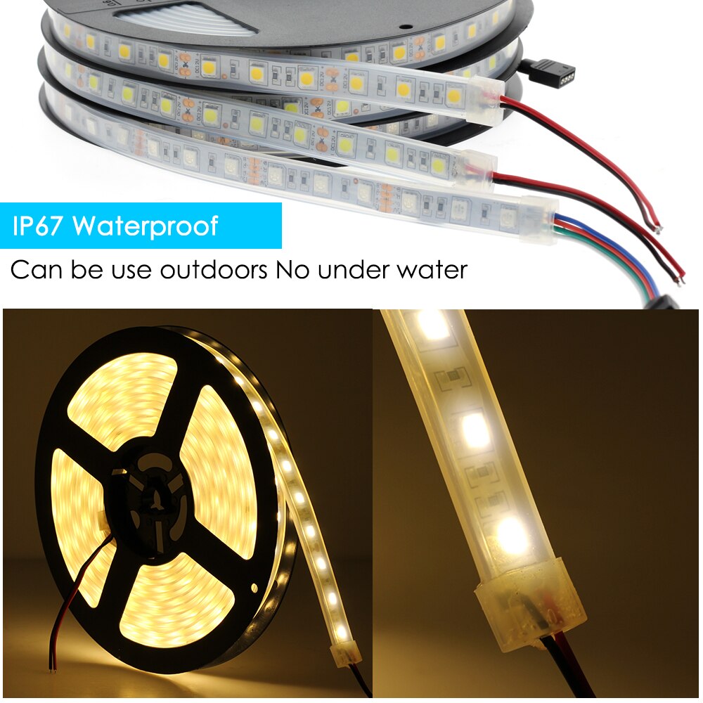 IP67/IP68 Wasserdichte LED Streifen 5050 DC12V 60 LED/M Silizium Rohr Ich bin Freien/Unter Wasser LED Streifen.