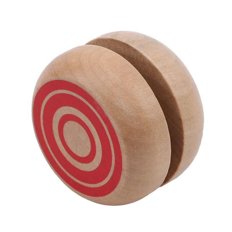 1pc børn tromleformet yoyo legetøj træmateriale yo yo bolde træ yo-yo legetøj til børn: Rød
