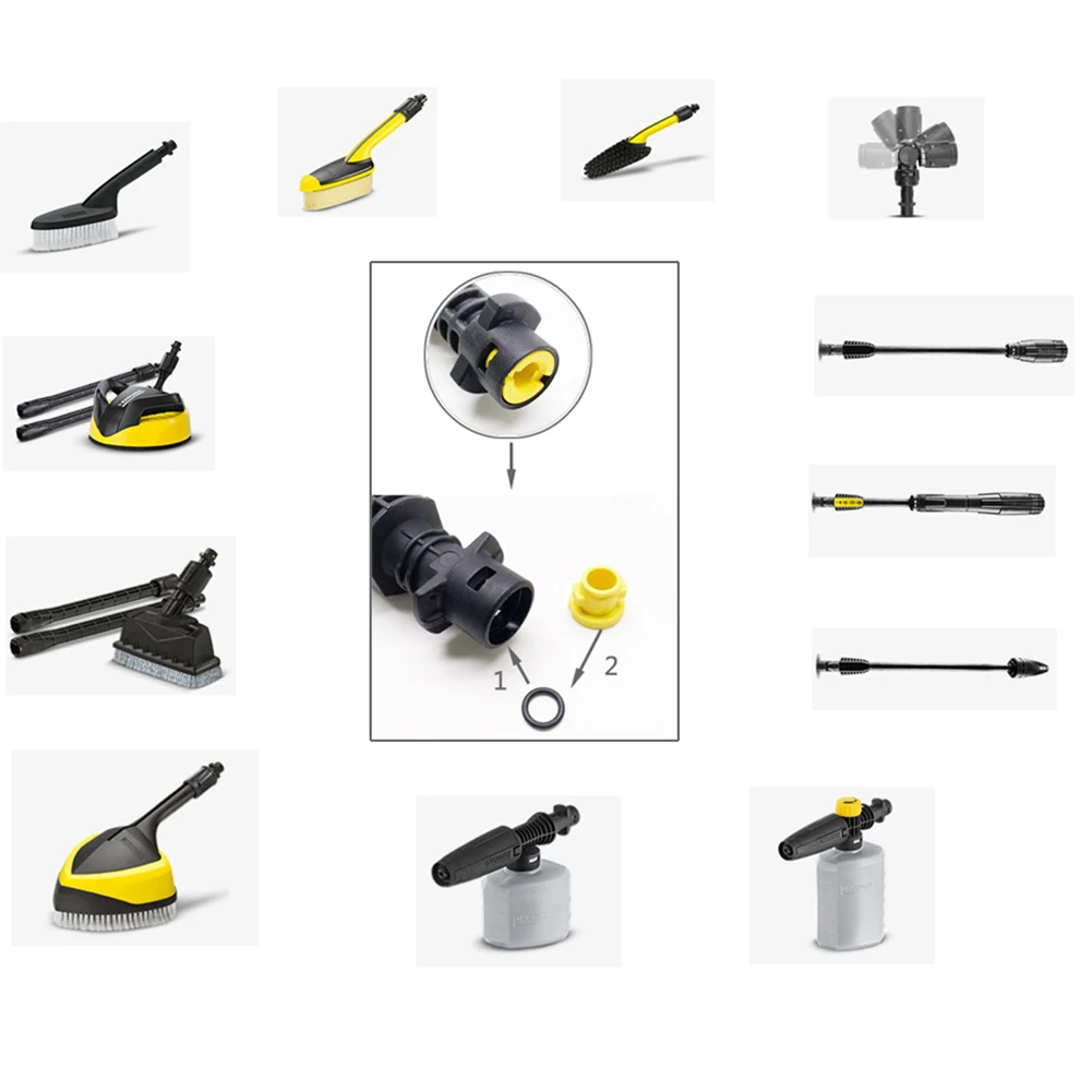 22 Uds para Karcher K2 K3 K4 K5 K6 K7 boquilla de lavadora de alta presión junta tórica sello C Clip Set 2,640-729.0 piezas de arandelas a presión
