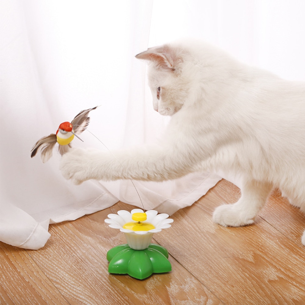 Katze Spielzeug Interaktive Elektrische Rotierende Schmetterling Ebene Kunststoff Lustige Haustier Spielzeug Ausbildung Für Katzen