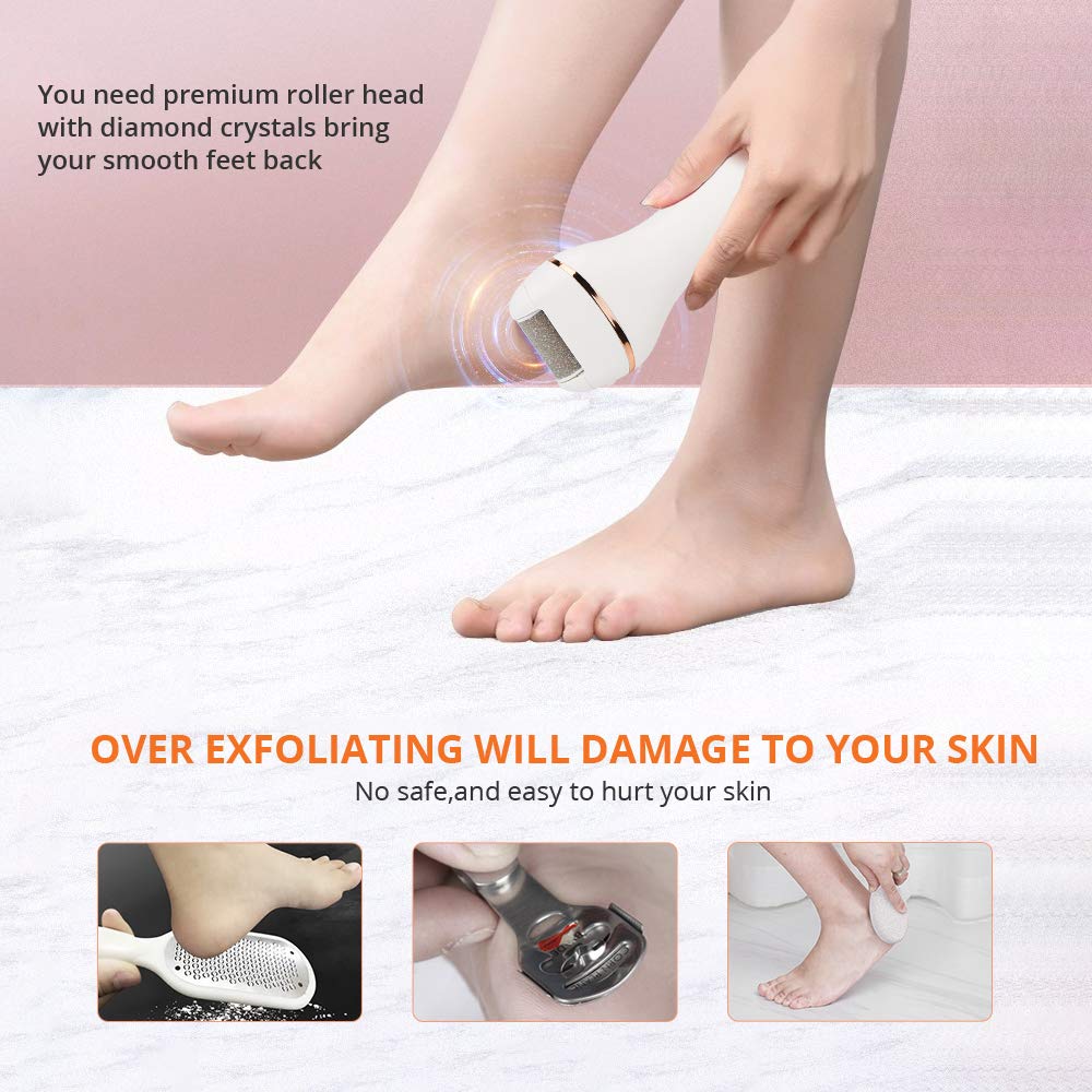 YBLNTEK-eliminador de callos eléctrico, herramienta de pedicura, cuidado de los pies, resistente al agua, eliminador de durezas