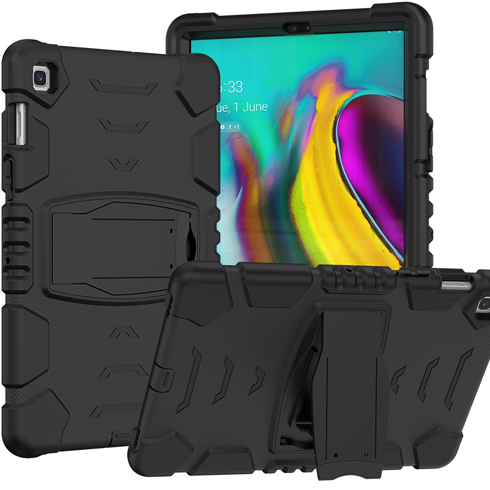 Coque pour Samsung Galaxy Tab S5e 10.5 pouces SM-T720 SM-T725, armure de sécurité pour enfants, antichoc, support hybride en silicone pour tablette: Black
