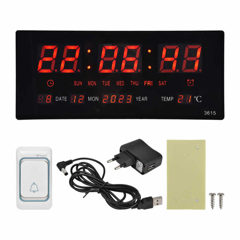 Digital Wall Clock Gym Wall Clock Clear Display for Public Place for Office for School: European regulations