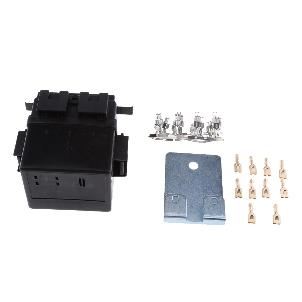 2 Way Circuit Automotive Relay Blade Fuse Box Holder Kits Insurance Panel