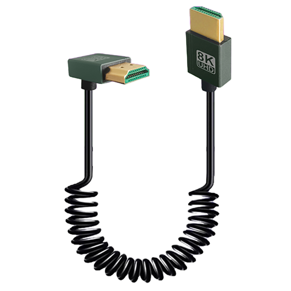 Cable en espiral Compatible con HDMI, 8K, 48Gbps, Compatible con Cable Mini/Micro HD para cámara/videocámara/PC/Monitor: Otros