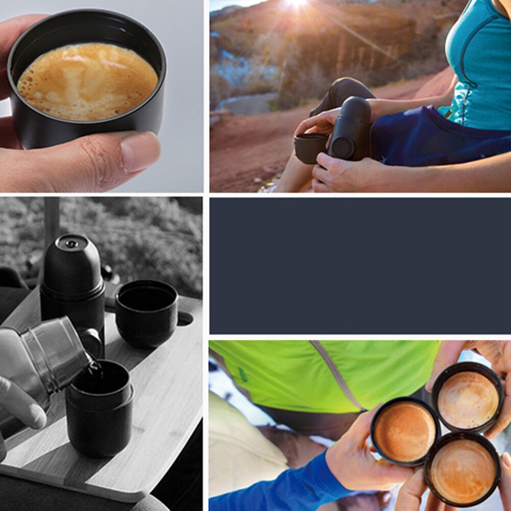 Manual Pressing Coffee Machine Mini Handheld Espresso Pressure Coffee Maker For Home Car Travel Office