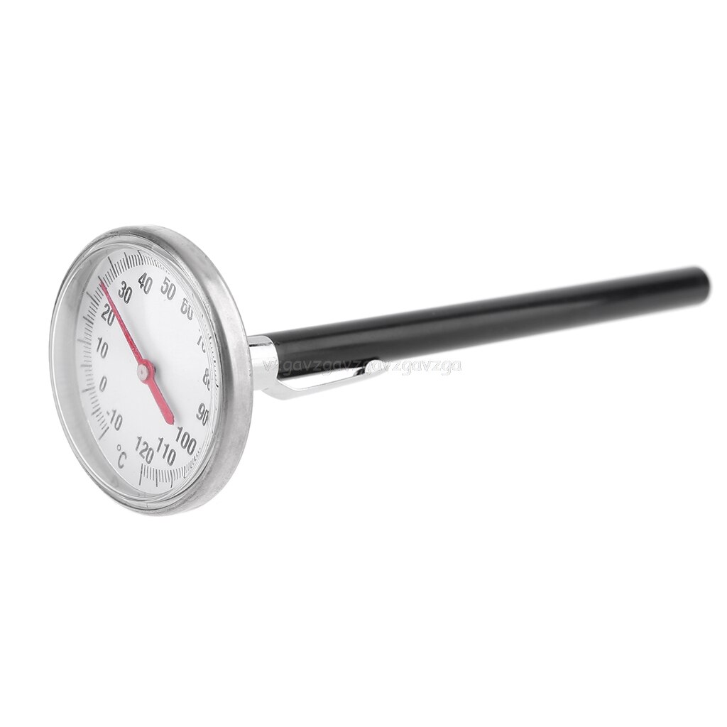Stainless Steel Thermometer Kitchen Probe 0-120degree Food Tea Water Meat Milk Coffee Foam Temperature Tester J21 20