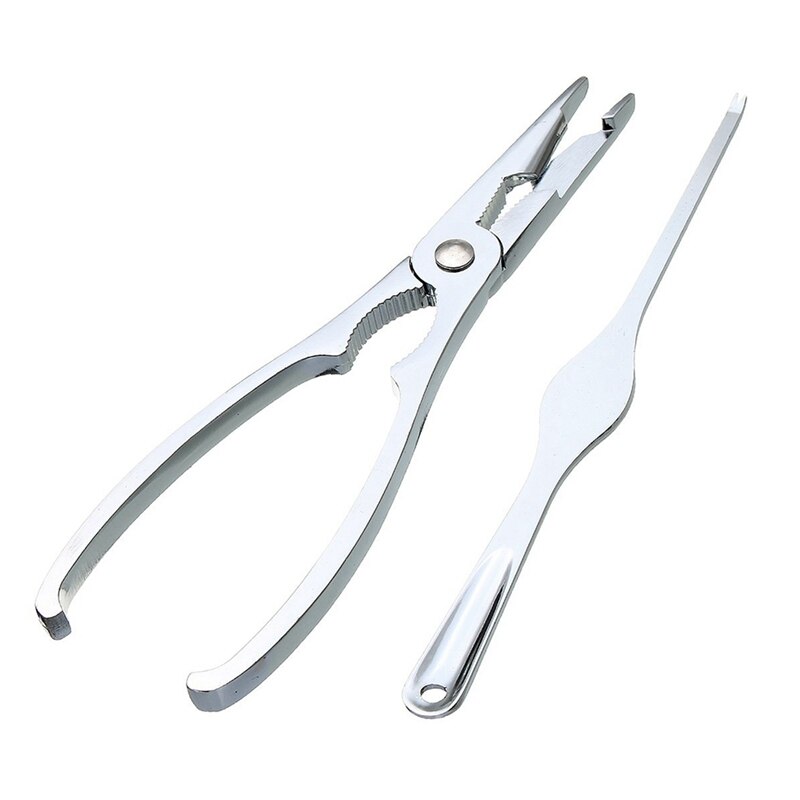 Juego de palillos de acero inoxidable para mariscos, utensilios útiles de cocina para el hogar, utensilios de cocina, 2 uds.: Default Title