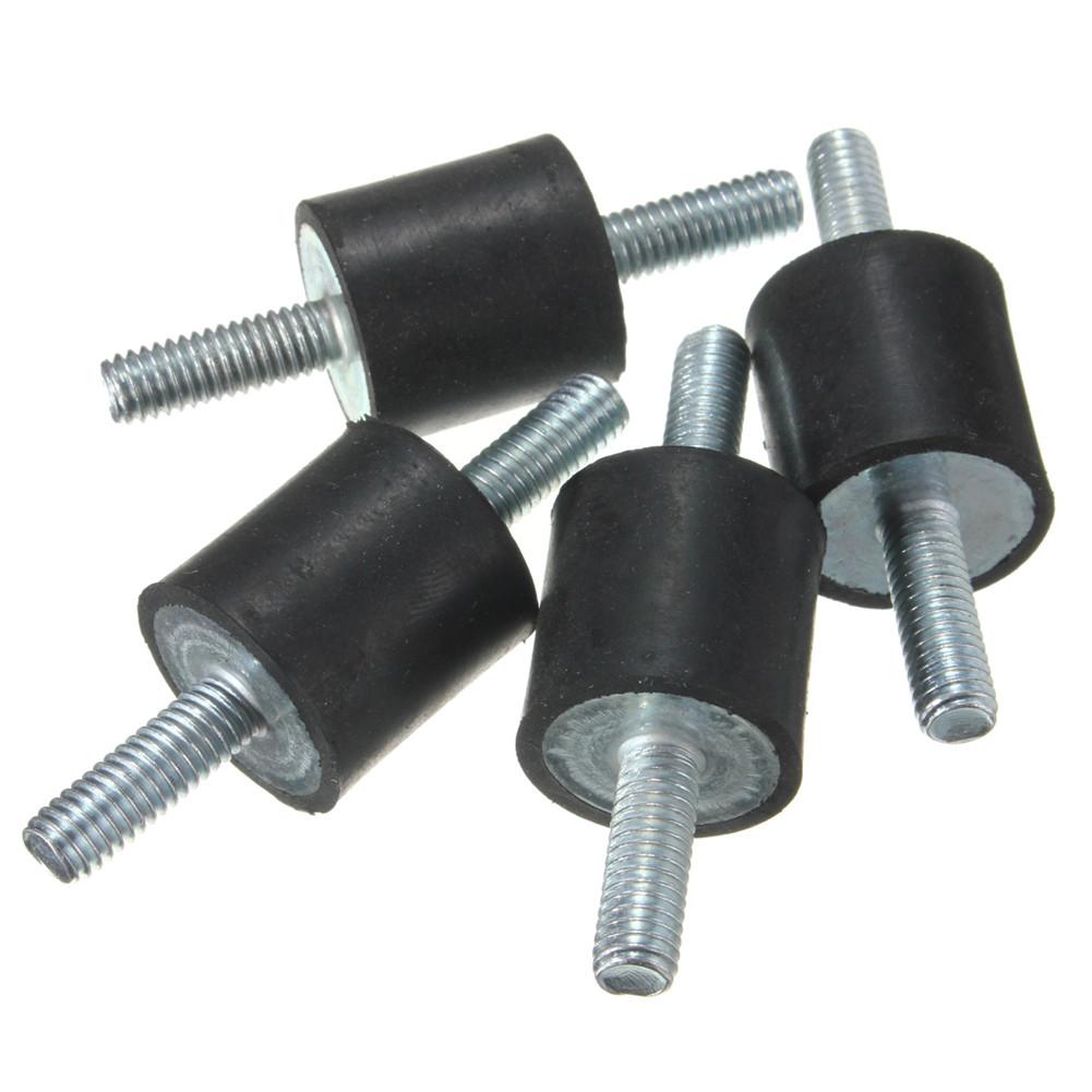 Biltillbehör universella gummi- och stålfästen 4 st 20mm dia  x 20mm lång hane  m6 generator anti vibrationsavgas
