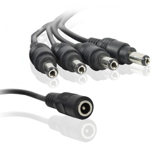 1 to 4 Power Splitter Cable 12V DC Cord 1 Female to 4 Male for cctv camera