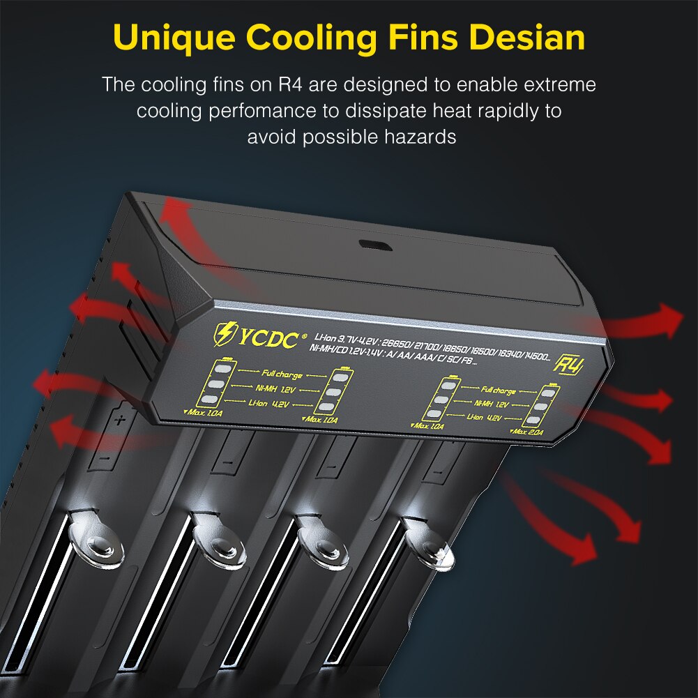 Universele Batterij Oplader Voor 18650 26650 21700 18350 Aa Aaa 3.7V/3.2V/1.2V Nimh 18650 batterij Usb Smart Charger