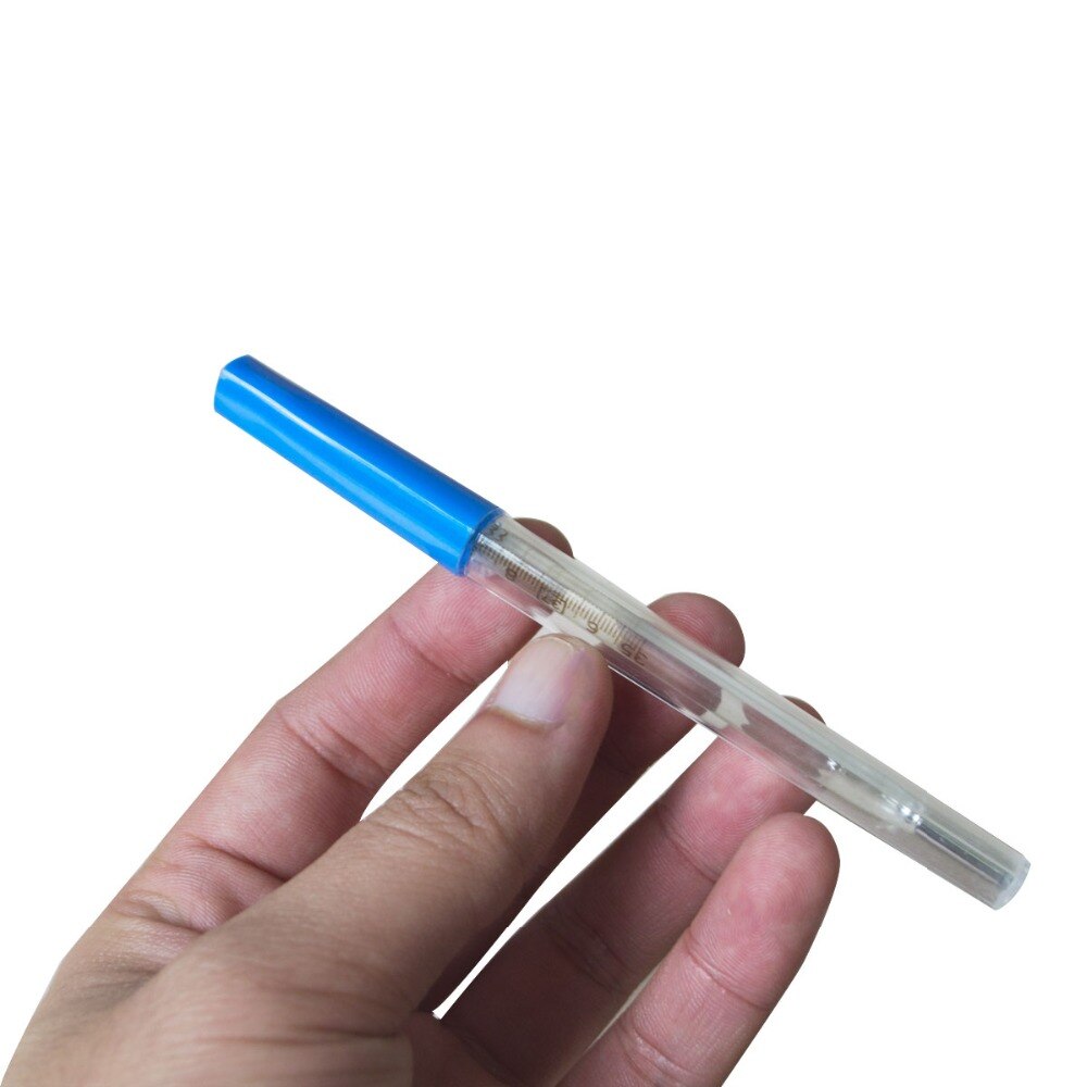 10 teile/los Glas Klinische Thermometer Quecksilber Flache Thermometer Körper Temperatur Messgerät